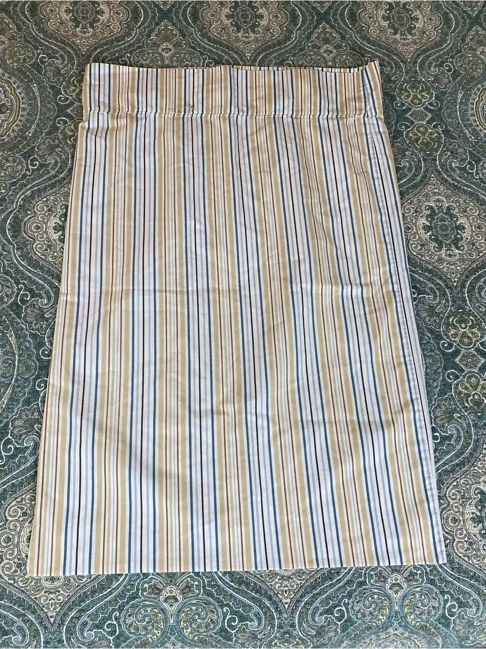 The Big One Blue, Tan and White Striped Bedding Sheet standard size